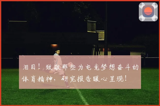 泪目!致敬那些为电竞梦想奋斗的体育精神,研究报告暖心呈现!