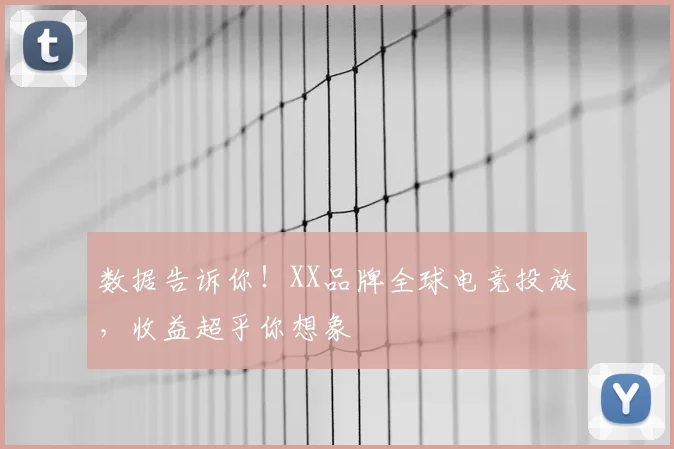 数据告诉你！XX品牌全球电竞投放，收益超乎你想象